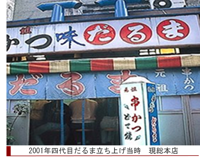 ※2001年四代目だるま立ち上げ当時　現総本店